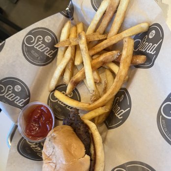 The Stand - American Classics Redefined - Kids burger and fries - New American Near Me - Encino, California