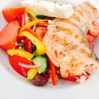 Oceanos Oyster Bar & Sea Grill - Amazing horiatiki w salmon - Seafood Near Me - Fair Lawn, New Jersey Oceanos Oyster Bar & Sea Grill - Amazing horiatiki w salmon - Seafood Near Me - Fair Lawn, New Jersey
