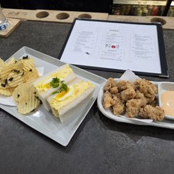 Konbini & Kanpai Wrigleyville - Egg sandwich and fried chicken