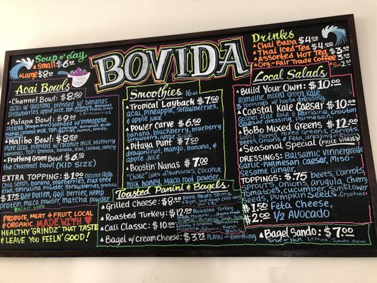 Menu photo 2 BoVida Bolinas, CA
