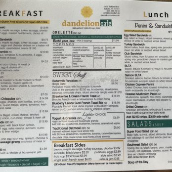 Dandelion Cafe - Menu - Coffee & Tea Near Me - Bellaire, Texas Dandelion Cafe - Menu - Coffee & Tea Near Me - Bellaire, Texas