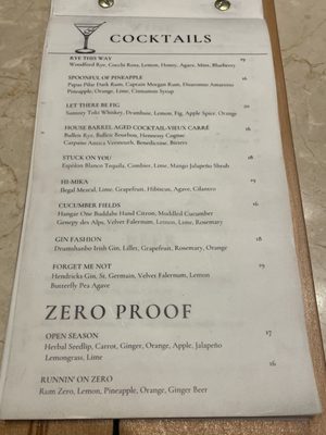 Menu photo 1 The Lobby Bar Orlando, FL