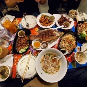 Hug Esan - Small table full of yummy food!!! - Thai Near Me - Elmhurst, New York Hug Esan - Small table full of yummy food!!! - Thai Near Me - Elmhurst, New York