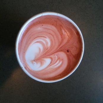 Bitter Sweet - Red velvet latte to go...so purtty! - Desserts Near Me - Cupertino, California