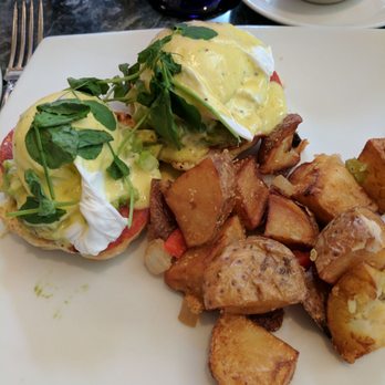 Hamiltons' At First and Main - Chorizo biscuits with poached eggs and potatoes - New American Near Me - Charlottesville, Virginia Hamiltons' At First and Main - Chorizo biscuits with poached eggs and potatoes - New American Near Me - Charlottesville, Virginia