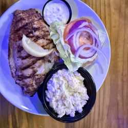 Blackened Grouper Sandwich with Spicy Slaw