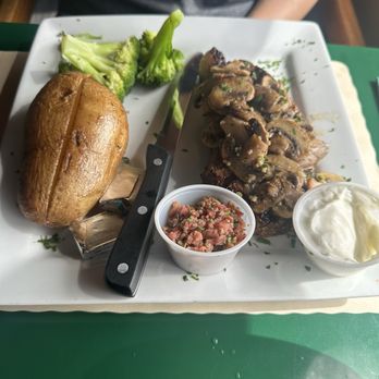 Salmon House Restauraunt - New York strip steak with baked potato - Seafood Near Me - Quinault, Washington