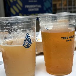 Left IPA, right is the double peach tart Left IPA, right is the double peach tart