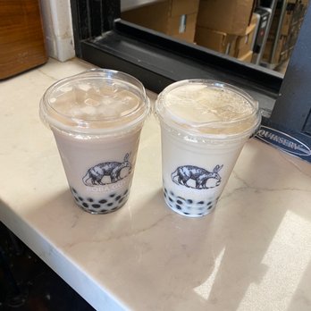 Boba Guys - Jasmine Green milk tea & horchata milk tea - Bubble Tea Near Me - Costa Mesa, California