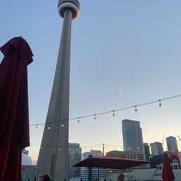 the cn tower in the background the cn tower in the background