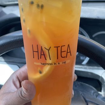 Hay Tea - Passion Grapefruit tea w real passion fruit seeds!! - Bubble Tea Near Me - San Leandro, California Hay Tea - Passion Grapefruit tea w real passion fruit seeds!! - Bubble Tea Near Me - San Leandro, California