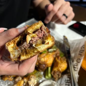 Park Bar - The Cumberland Burger and lemon pepper Park Bar Wings - Bars Near Me - Atlanta, Georgia Park Bar - The Cumberland Burger and lemon pepper Park Bar Wings - Bars Near Me - Atlanta, Georgia