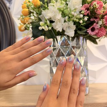 Nail Spa Expose - Acrylic Rainbow Nails with Chrome - Nail Salons Near Me - Webster, Texas Nail Spa Expose - Acrylic Rainbow Nails with Chrome - Nail Salons Near Me - Webster, Texas