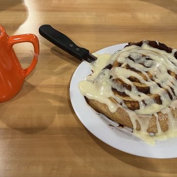 Paul's Breakfast House - 3 lb cinnamon roll that we shared- so good, not one single dry part, it was perfect! - Breakfast & Brunch Near Me - Branson, Missouri Paul's Breakfast House - 3 lb cinnamon roll that we shared- so good, not one single dry part, it was perfect! - Breakfast & Brunch Near Me - Branson, Missouri