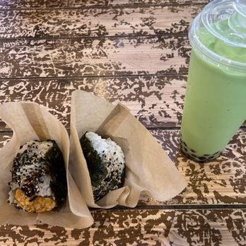 SnowBall RiceBall - Tuna Mayo, Fried Chicken, honeydew blended boba - Desserts Near Me - Austin, Texas