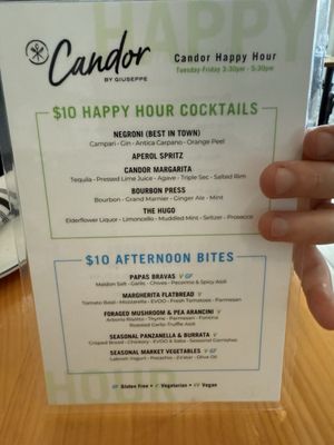 Menu photo 1 Candor by Giuseppe La Jolla, CA