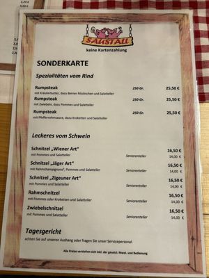 Menu photo 1 Gaststätte Saustall Bad Arolsen, HE