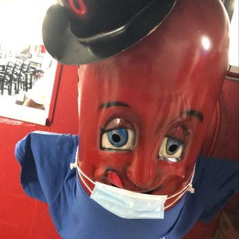 Jones Lunch - Keeping safe with his mask - Burgers Near Me - Clayton, North Carolina