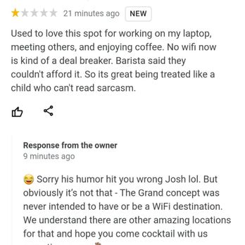 The Grand - Review response from the "owner". - Speakeasies Near Me - Phoenix, Arizona The Grand - Review response from the "owner". - Speakeasies Near Me - Phoenix, Arizona