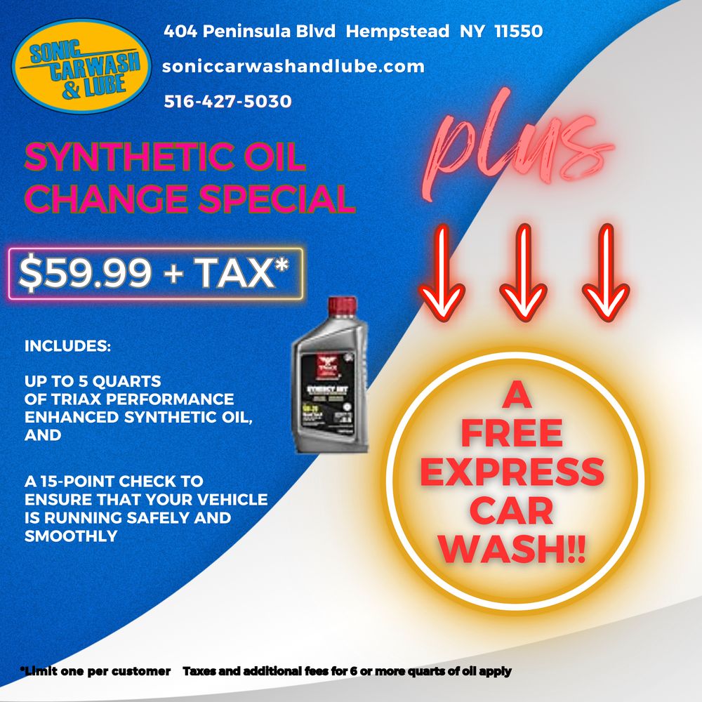SONIC CAR WASH & LUBE Updated October 2024 41 Photos & 52 Reviews 404 Peninsula Blvd