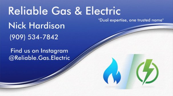 Slide of Reliable Gas and Electric