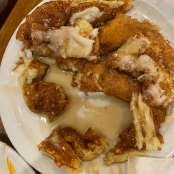 Denny's - Cinnamon roll pancakes - American Near Me - San Antonio, Texas