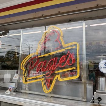 Page's - Logo (lights up at night). - Ice Cream & Frozen Yogurt Near Me - Pittsburgh, Pennsylvania Page's - Logo (lights up at night). - Ice Cream & Frozen Yogurt Near Me - Pittsburgh, Pennsylvania