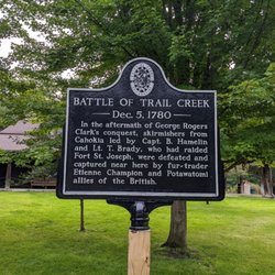 Battle of Trail Creek Historical Marker - Battle of Trail Creek Historical Marker, Michigan City