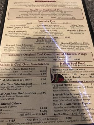 Menu photo 5 Anthony's Coal Fired Pizza & Wings Boca Raton, FL