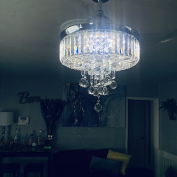 Duke Electric - You can barely see the fan petals kuz they're clear. But Awesome job Juan. - Electricians Near Me - Bakersfield, California