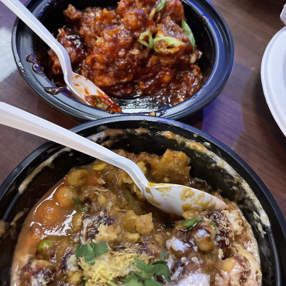 Cumin N Eat - Gobi (cauliflower) Manchurian and samosa chat. Appetizers. - Indian Near Me - Allentown, Pennsylvania Cumin N Eat - Gobi (cauliflower) Manchurian and samosa chat. Appetizers. - Indian Near Me - Allentown, Pennsylvania