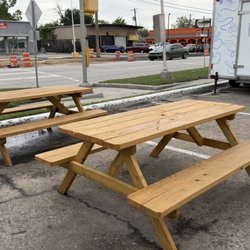 No Forks Given - Picnic tables to sit