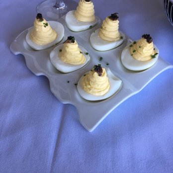 Ocean Prime - White Truffle Caviar Deviled Eggs. Delicious!!! - Seafood Near Me - Tampa, Florida