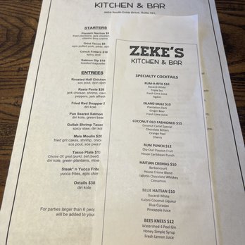 Zeke's Kitchen & Bar - Menu - New American Near Me - Smyrna, Georgia Zeke's Kitchen & Bar - Menu - New American Near Me - Smyrna, Georgia
