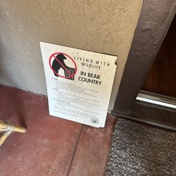Cascade Escapes - This sign was literally next to the front door, where the lock was held together by one singular band aid that had been cut in half