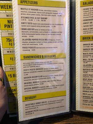 Menu photo 8 The Union Drafthouse Canyons El Paso, TX