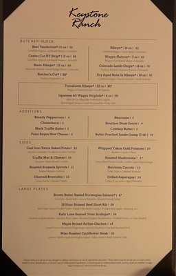 Menu photo 4 Keystone Ranch Keystone, CO