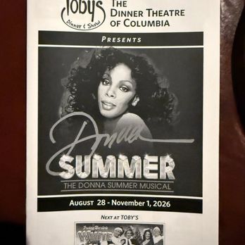 Toby's Dinner Theatre - Program - Dinner Theater Near Me - Columbia, Maryland Toby's Dinner Theatre - Program - Dinner Theater Near Me - Columbia, Maryland