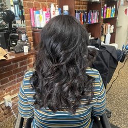 The Loft Salon - After first session, she worked on getting a base toward getting my hair healthy enough for coloring!