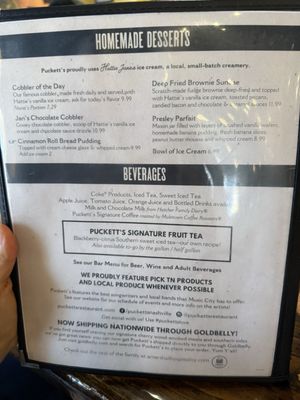 Menu photo 3 Puckett's Restaurant Franklin, TN