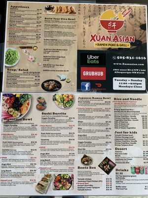 Menu photo 2 Xuan Asian Albuquerque, NM
