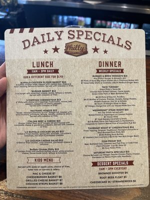 Menu photo 3 Philly's Sports Grill Tempe, AZ