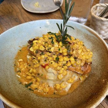 GRANVILLE - Salmon Filet delicious corn - New American Near Me - Studio City, California GRANVILLE - Salmon Filet delicious corn - New American Near Me - Studio City, California