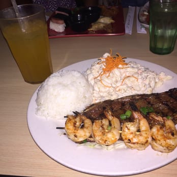Island Style Cafe - Kalbi Seafood Mix and Lilikoi Lemonade - Hawaiian Near Me - Santee, California Island Style Cafe - Kalbi Seafood Mix and Lilikoi Lemonade - Hawaiian Near Me - Santee, California