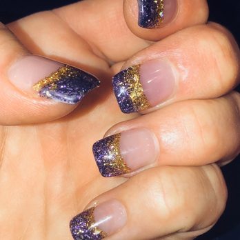 Fanci Nails - My "Vikings" nails - Nail Salons Near Me - Lakeville, Minnesota