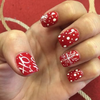 Red Persimmon Nails & Spa - My x-mas nails! Done by Mimi! - Nail Salons Near Me - Compton, California