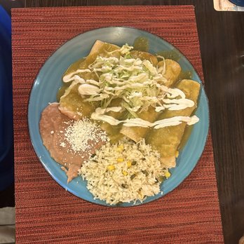 Sabor A Oaxaca - Shrimp enchiladas with chili verde - Mexican Near Me - Rancho Cucamonga, California