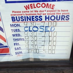 Hours of business as of 20 September 2014