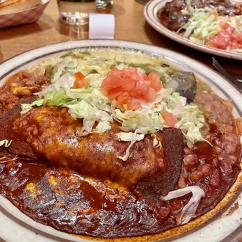 The Shed - Blue Corn Burritos with both red and green sauce - New Mexican Cuisine Near Me - Santa Fe, New Mexico The Shed - Blue Corn Burritos with both red and green sauce - New Mexican Cuisine Near Me - Santa Fe, New Mexico