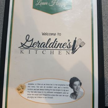 Geraldine's Kitchen - Cover of menu - Breakfast & Brunch Near Me - Jeffersonville, Indiana